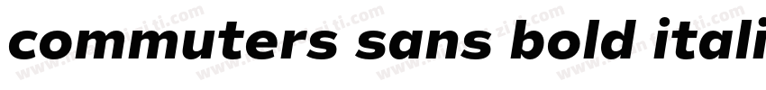 commuters sans bold italic字体转换